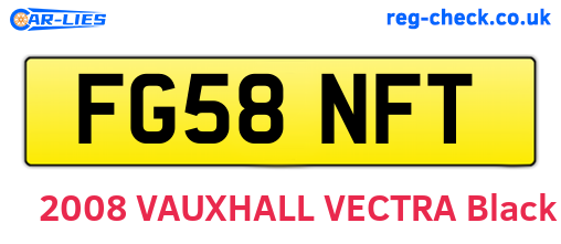 FG58NFT are the vehicle registration plates.