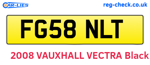 FG58NLT are the vehicle registration plates.