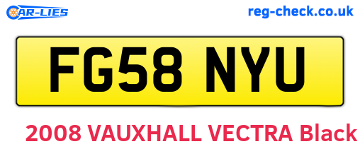 FG58NYU are the vehicle registration plates.