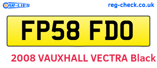 FP58FDO are the vehicle registration plates.