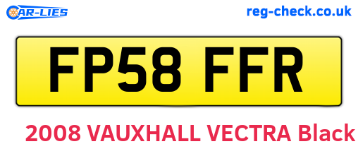 FP58FFR are the vehicle registration plates.