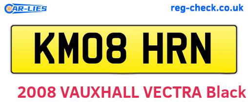 KM08HRN are the vehicle registration plates.