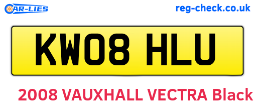 KW08HLU are the vehicle registration plates.