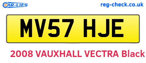 MV57HJE are the vehicle registration plates.