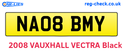 NA08BMY are the vehicle registration plates.