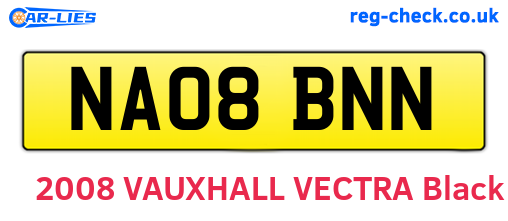 NA08BNN are the vehicle registration plates.