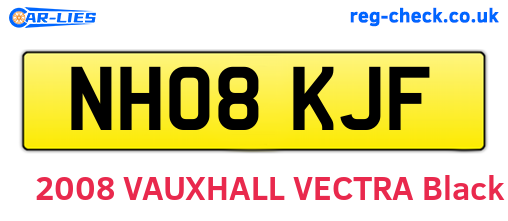 NH08KJF are the vehicle registration plates.