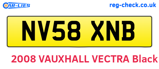 NV58XNB are the vehicle registration plates.
