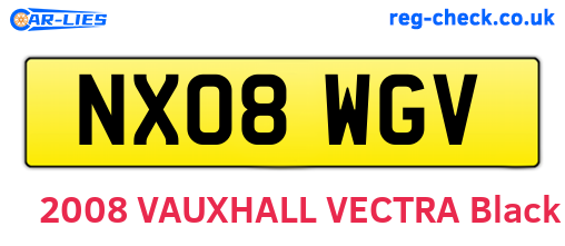 NX08WGV are the vehicle registration plates.
