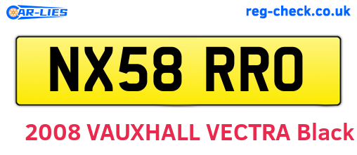 NX58RRO are the vehicle registration plates.