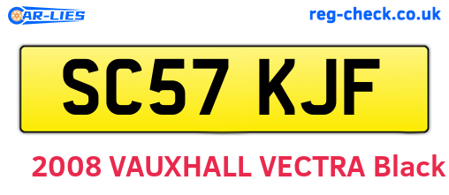 SC57KJF are the vehicle registration plates.