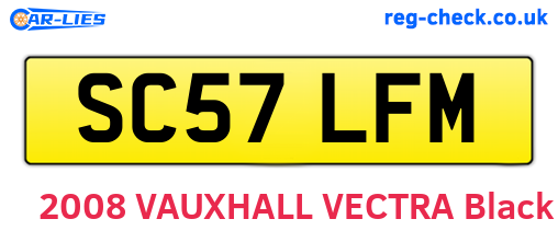 SC57LFM are the vehicle registration plates.