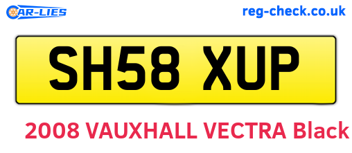 SH58XUP are the vehicle registration plates.