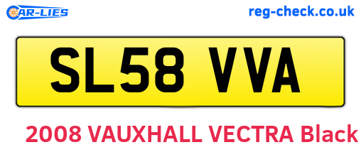 SL58VVA are the vehicle registration plates.