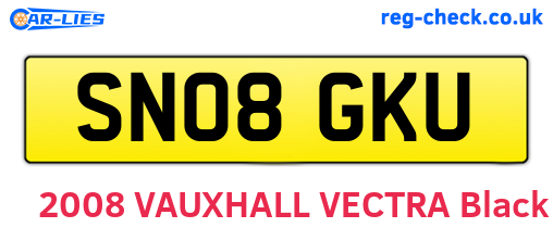 SN08GKU are the vehicle registration plates.