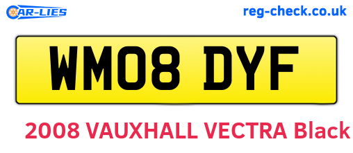 WM08DYF are the vehicle registration plates.