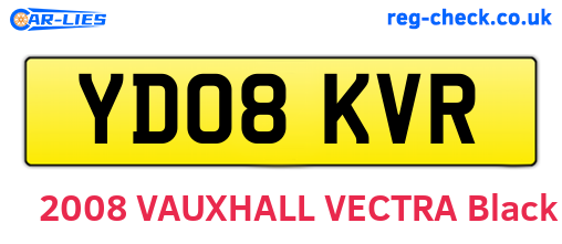 YD08KVR are the vehicle registration plates.