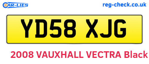 YD58XJG are the vehicle registration plates.