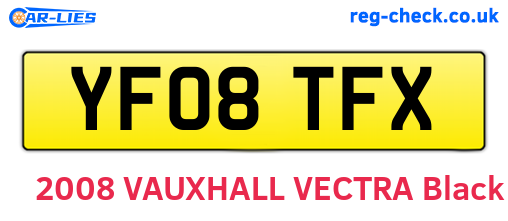 YF08TFX are the vehicle registration plates.