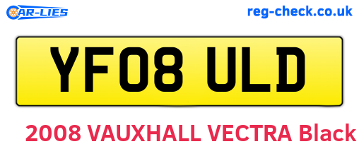 YF08ULD are the vehicle registration plates.