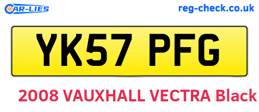 YK57PFG are the vehicle registration plates.