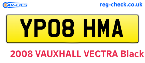 YP08HMA are the vehicle registration plates.