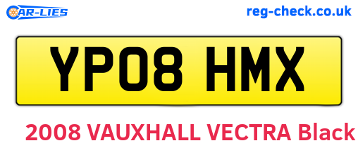 YP08HMX are the vehicle registration plates.