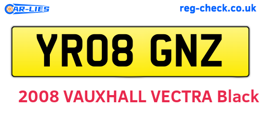 YR08GNZ are the vehicle registration plates.