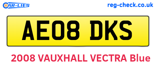 AE08DKS are the vehicle registration plates.