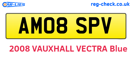 AM08SPV are the vehicle registration plates.