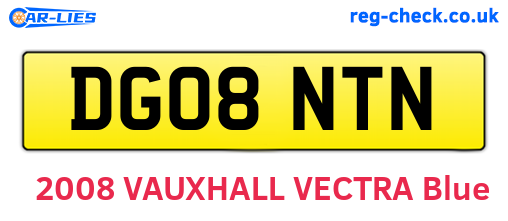 DG08NTN are the vehicle registration plates.