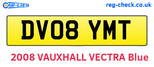 DV08YMT are the vehicle registration plates.