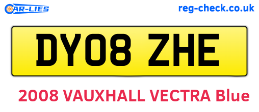 DY08ZHE are the vehicle registration plates.