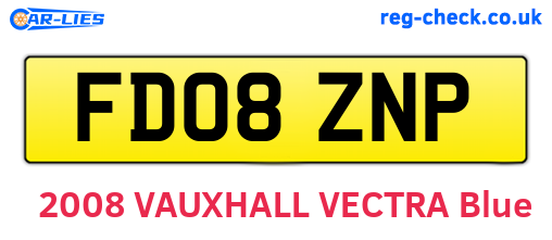 FD08ZNP are the vehicle registration plates.