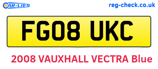 FG08UKC are the vehicle registration plates.