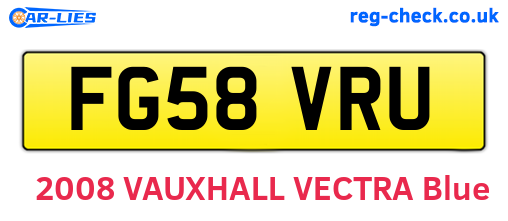 FG58VRU are the vehicle registration plates.