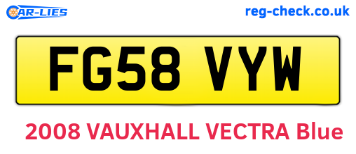 FG58VYW are the vehicle registration plates.