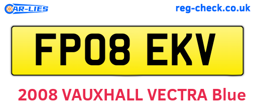 FP08EKV are the vehicle registration plates.