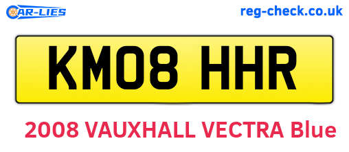 KM08HHR are the vehicle registration plates.