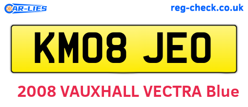 KM08JEO are the vehicle registration plates.