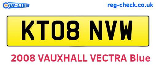 KT08NVW are the vehicle registration plates.