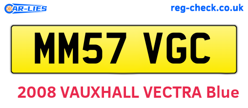 MM57VGC are the vehicle registration plates.
