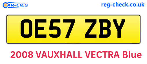 OE57ZBY are the vehicle registration plates.