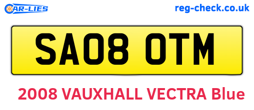 SA08OTM are the vehicle registration plates.