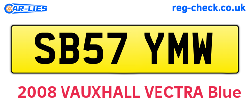 SB57YMW are the vehicle registration plates.