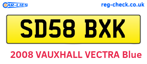SD58BXK are the vehicle registration plates.