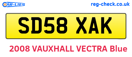 SD58XAK are the vehicle registration plates.