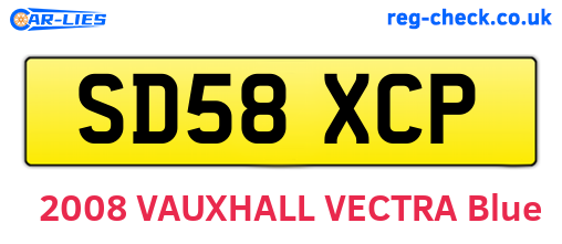 SD58XCP are the vehicle registration plates.