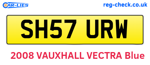 SH57URW are the vehicle registration plates.