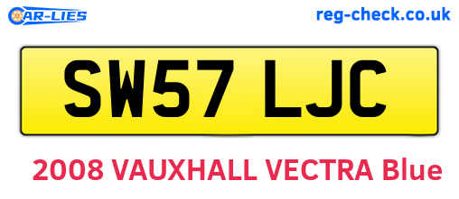 SW57LJC are the vehicle registration plates.
